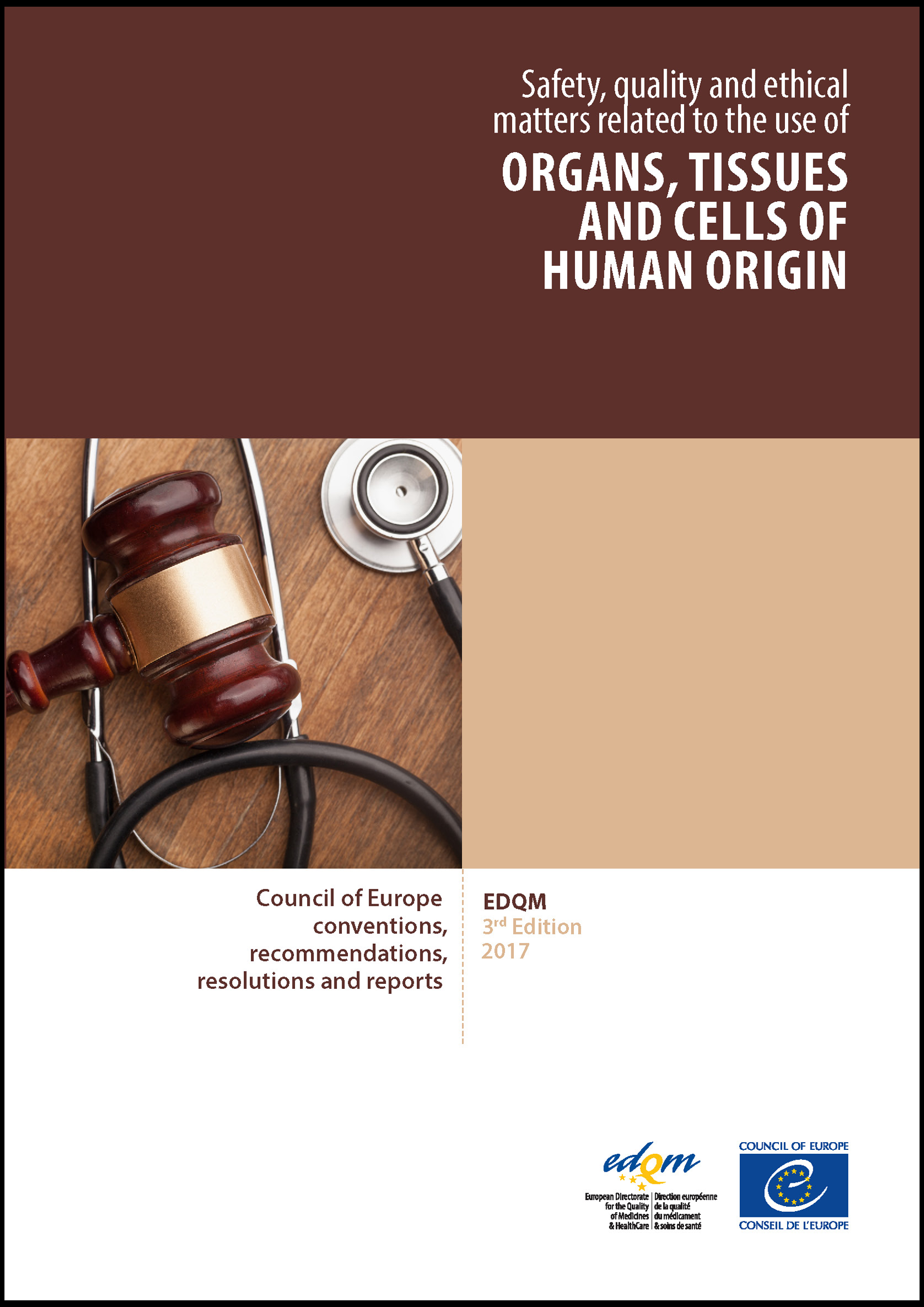 Safety, quality and ethical matters related to the use of organs, tissues and cells of human origin