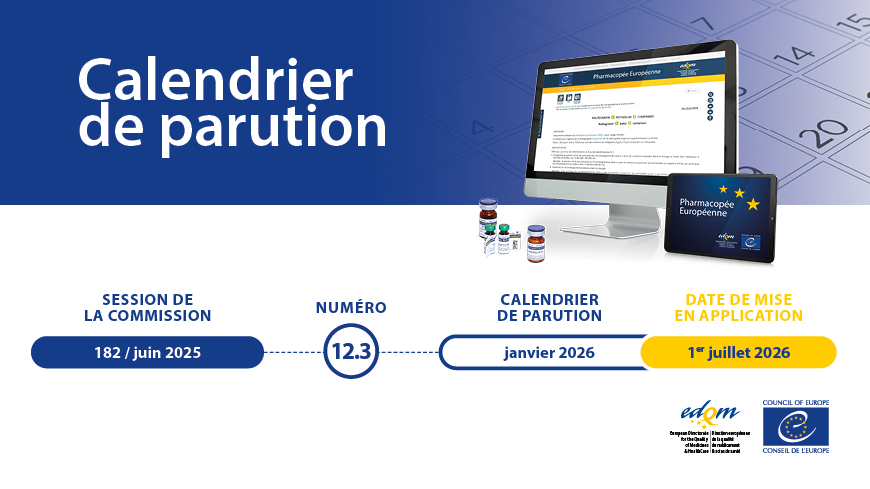 Le numéro 12.3 de la Pharmacopée Européenne est disponible