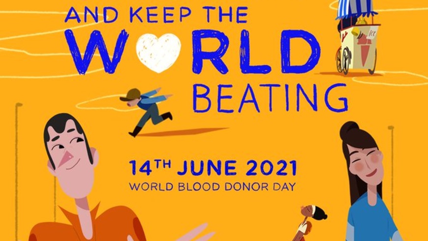 June 14 is World Blood Donor Day! Give blood and keep the world beating