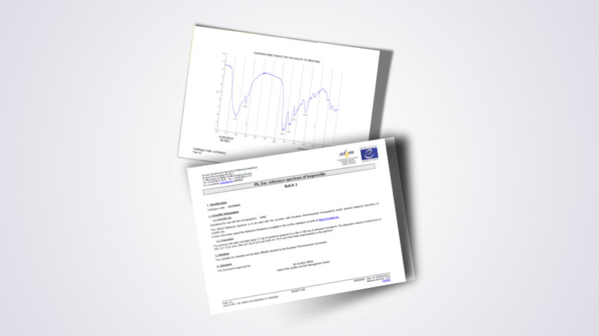 NOUVEAU : à partir du 1er juillet 2021 les spectres de référence de l’EDQM seront envoyés exclusivement par mail au format PDF