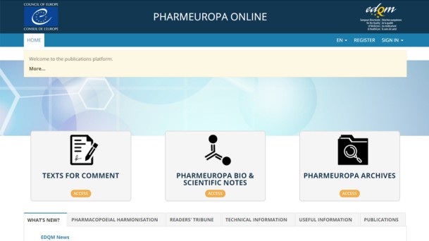 CEP holders invited to comment on draft monographs published in Pharmeuropa 33.3