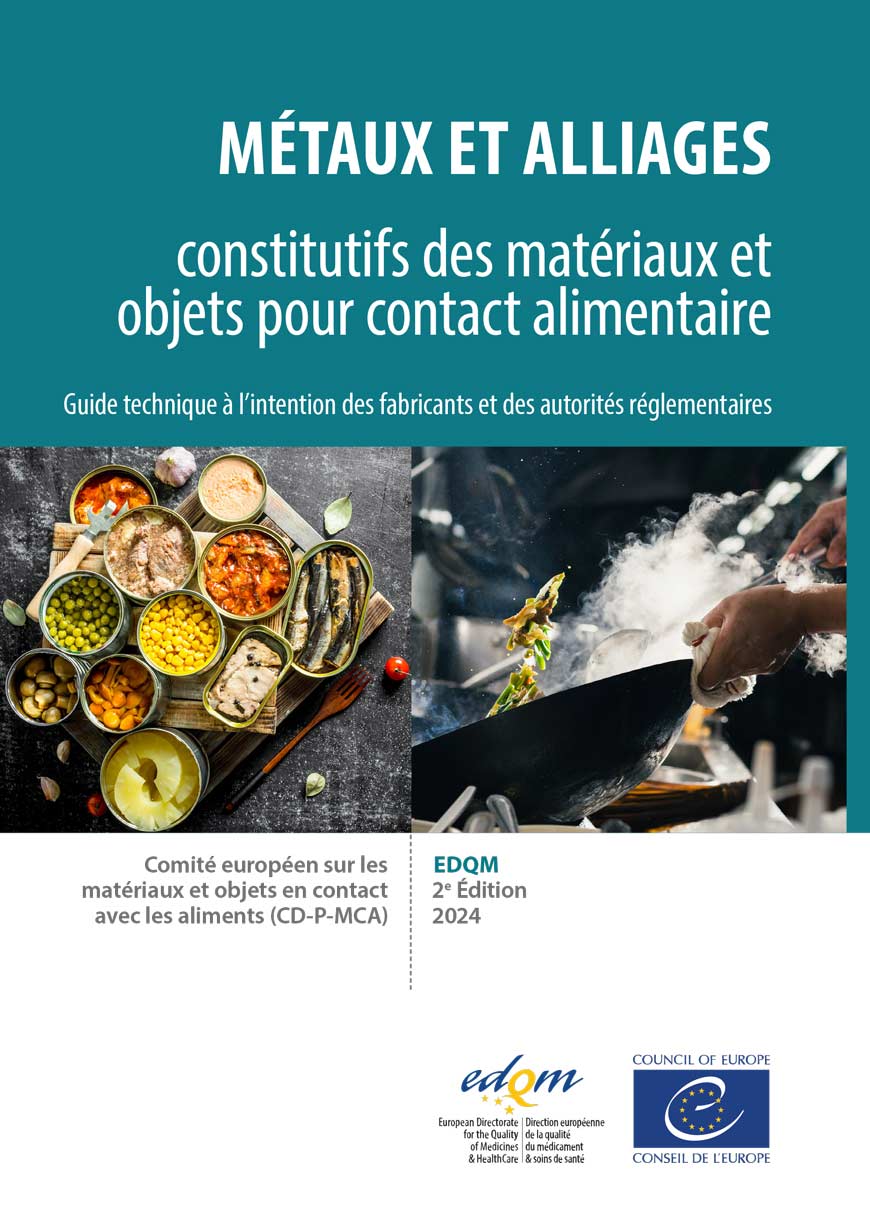 Métaux et alliages constitutifs des matériaux et objets pour contact alimentaire