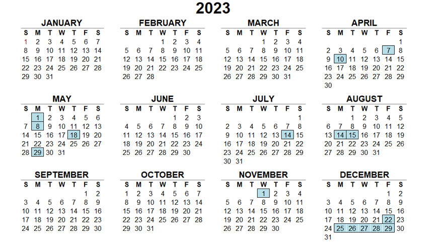 Information for CEP applicants - EDQM-DCEP non-working days in 2023