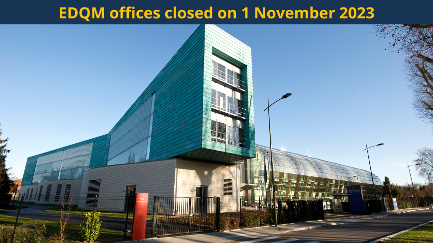 Public holiday: EDQM offices closed on 1 November 2023